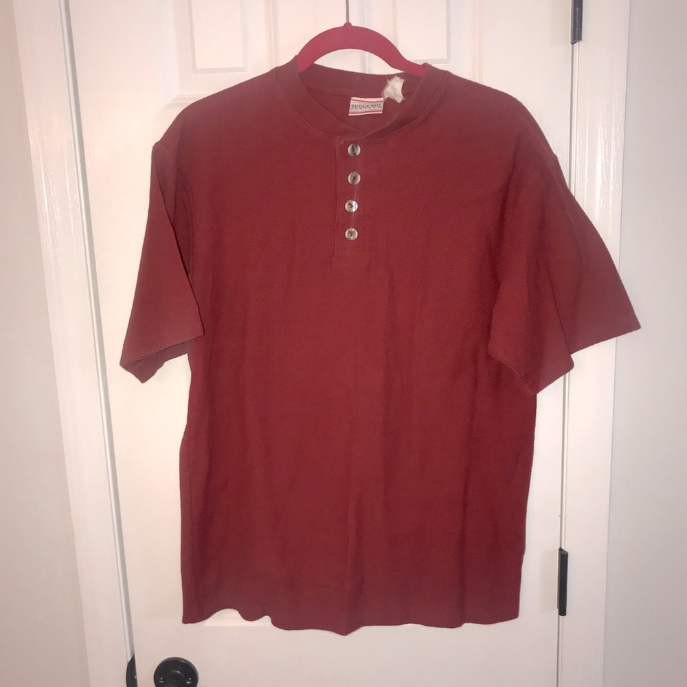 Bugle Boy 4 Button Shirt Thermal Shirt Sz. M